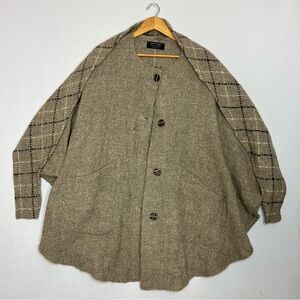 John Branigan Ireland Womens Wool Blend Sweater Poncho One Size Scraf Old Money